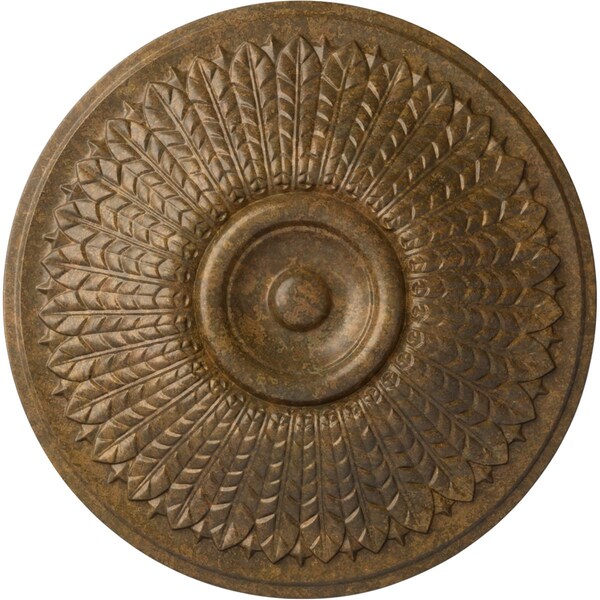Ekena Millwork Modena Ceiling Medallion (Fits Canopies up to 5 1/4"), 23 1/2"OD x 3 1/2"P, Rubbed Bronze CM23MORZS - main